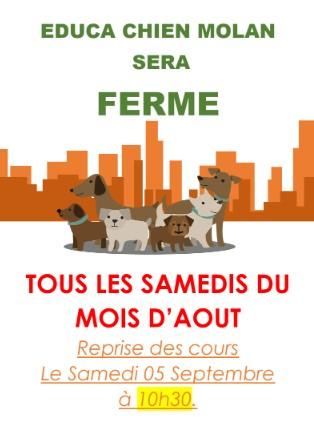 Affiche fermeture conges ete 1